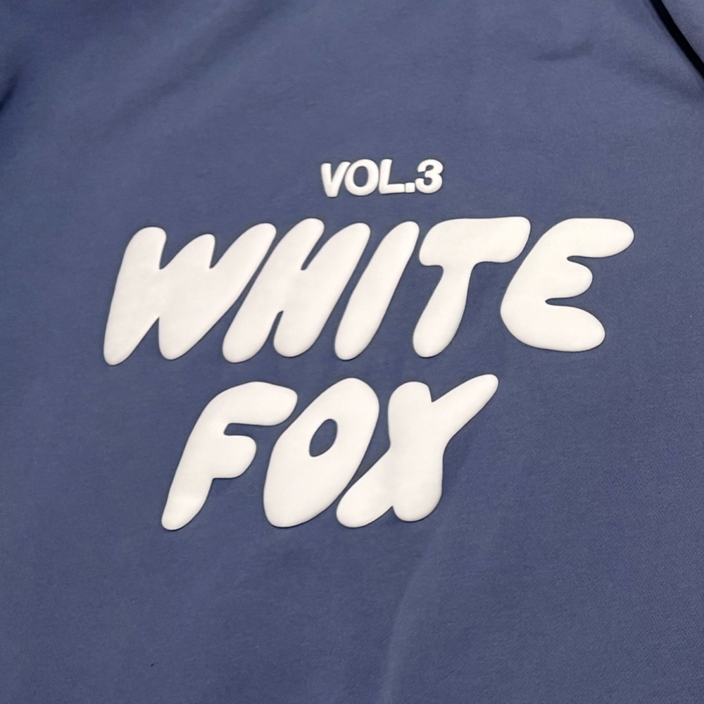 White Fox Hoodie Ocean Blue Women’s Size S/M